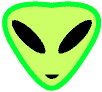 Green alien head